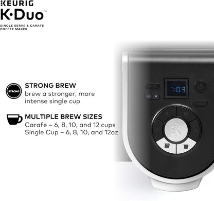 Duo Single Serve K-Cup Pod & Carafe Coffee Maker, Black