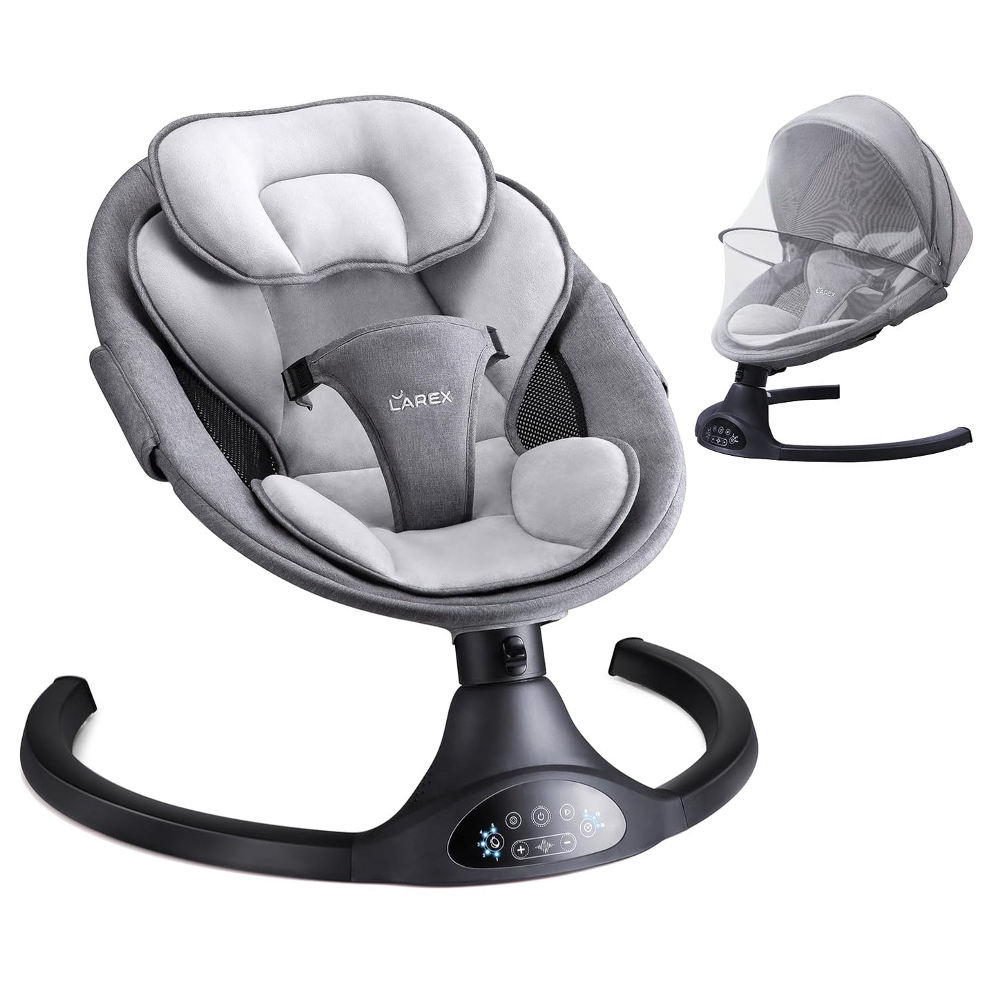 LAREX Baby Swing Electric Toddler Rocker with Remote