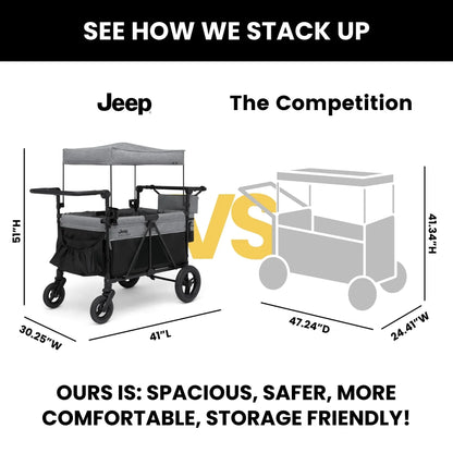 Delta Children's Jeep Wrangler Deluxe 4-Seater Stroller Wagon
