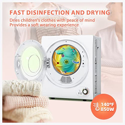 Euhomy 110V Portable Clothes Dryer 850W Compact Laundry Dryers 1.5 cu.ft Front