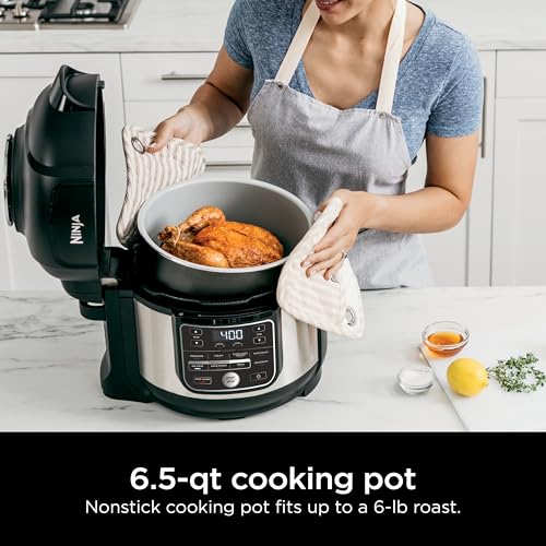 Ninja Foodi 10 in 1, 6.5 Quart Pro Pressure Cooker Air Fryer Multicooker, Precise Heating, Stainless (OS300): Home & Kitchen