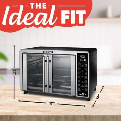 GOURMIA French Door Air Fryer - 25Qt Convection Oven, 17 Presets