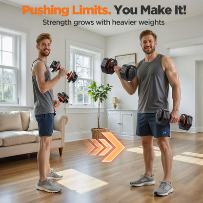 LIFEOG 2026 FDB2 Adjustable Dumbbell Set - 110lbs