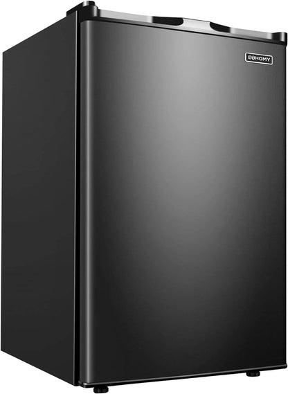 Upright freezer, 3.0 Cubic Feet, Single Door Compact Mini Freezer with Reversible Stainless Steel Door, Small freezer for Home/Dorms/Apartment/Office (Silver)