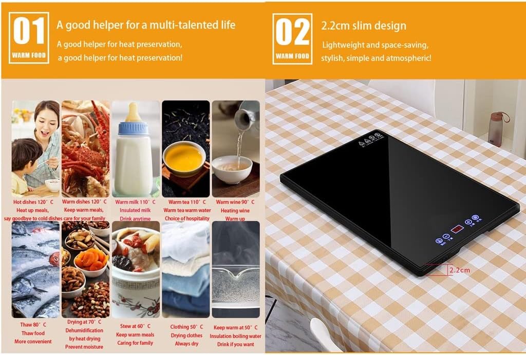 Electric heating tray 22.8x15 buffet server food heating tray electric heating tray
