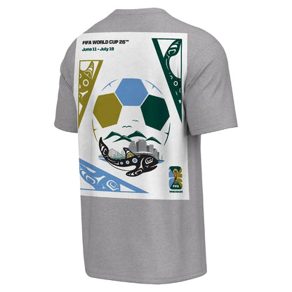 FIFA World Cup 2026™ Vancouver Poster Grey T-Shirt ENG - Unisex