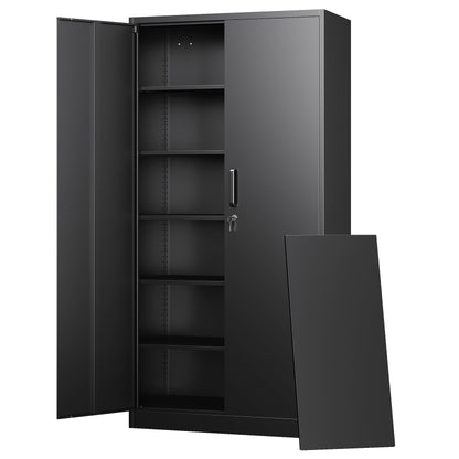 LETAYA Metal Storage Cabinets with Locking Doors - 5 Shelves