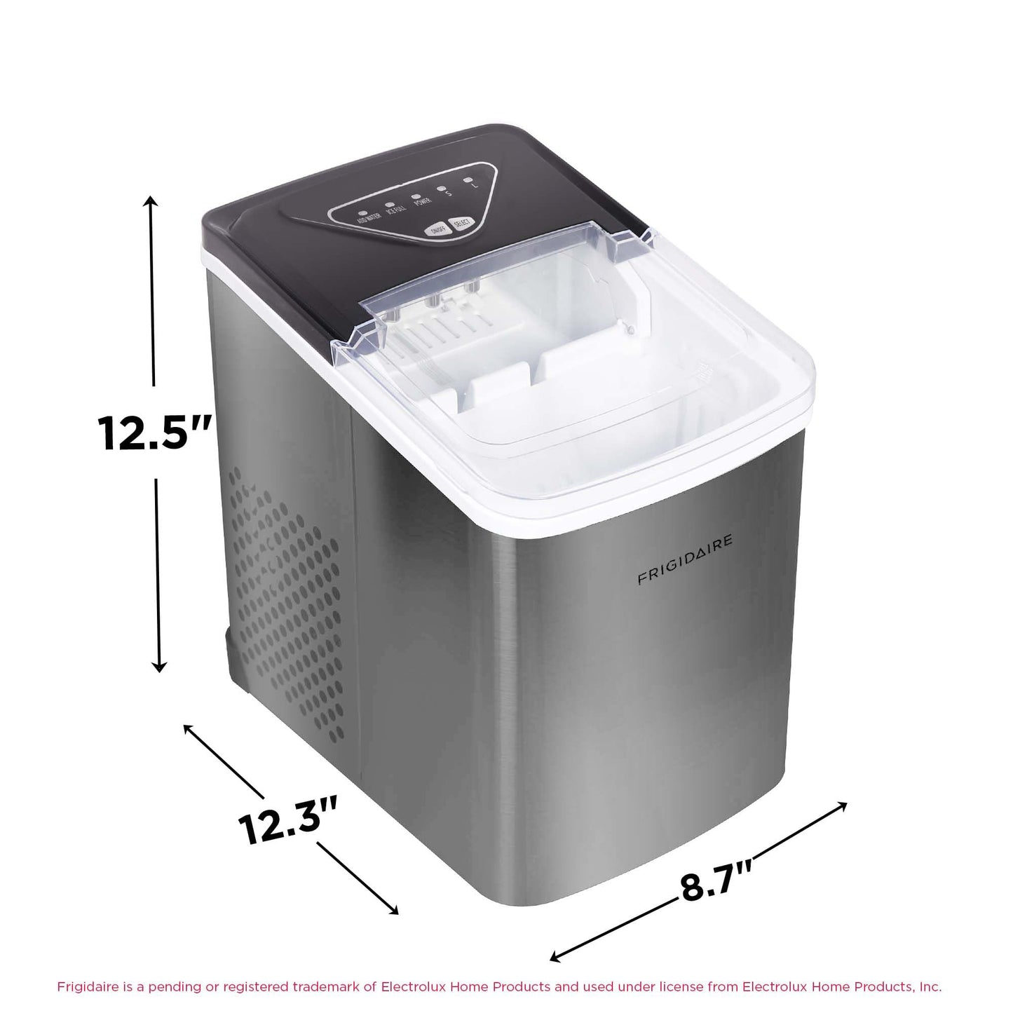 FRIGIDAIRE EFIC123-SS Countertop Ice Maker, 26 lbs Daily Output