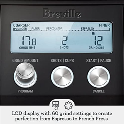 Breville the Smart Grinder Pro BCG820BST, Black Stainless Steel : Home & Kitchen