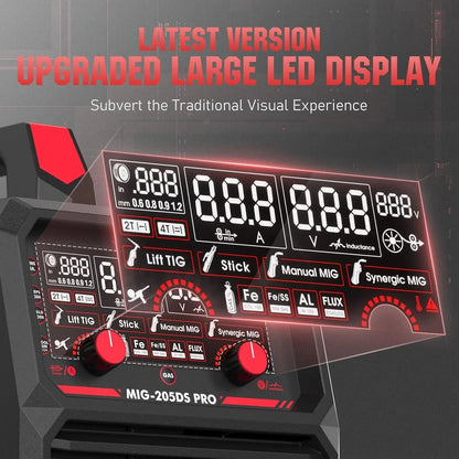YESWELDER 135Amp MIG Welder,110V Flux Core Welder Flux Core MIG/Lift TIG/Stick 3-in-1 Large LED Digital Display Welding Machine IGBT Inverter Welder FLUX-135PRO