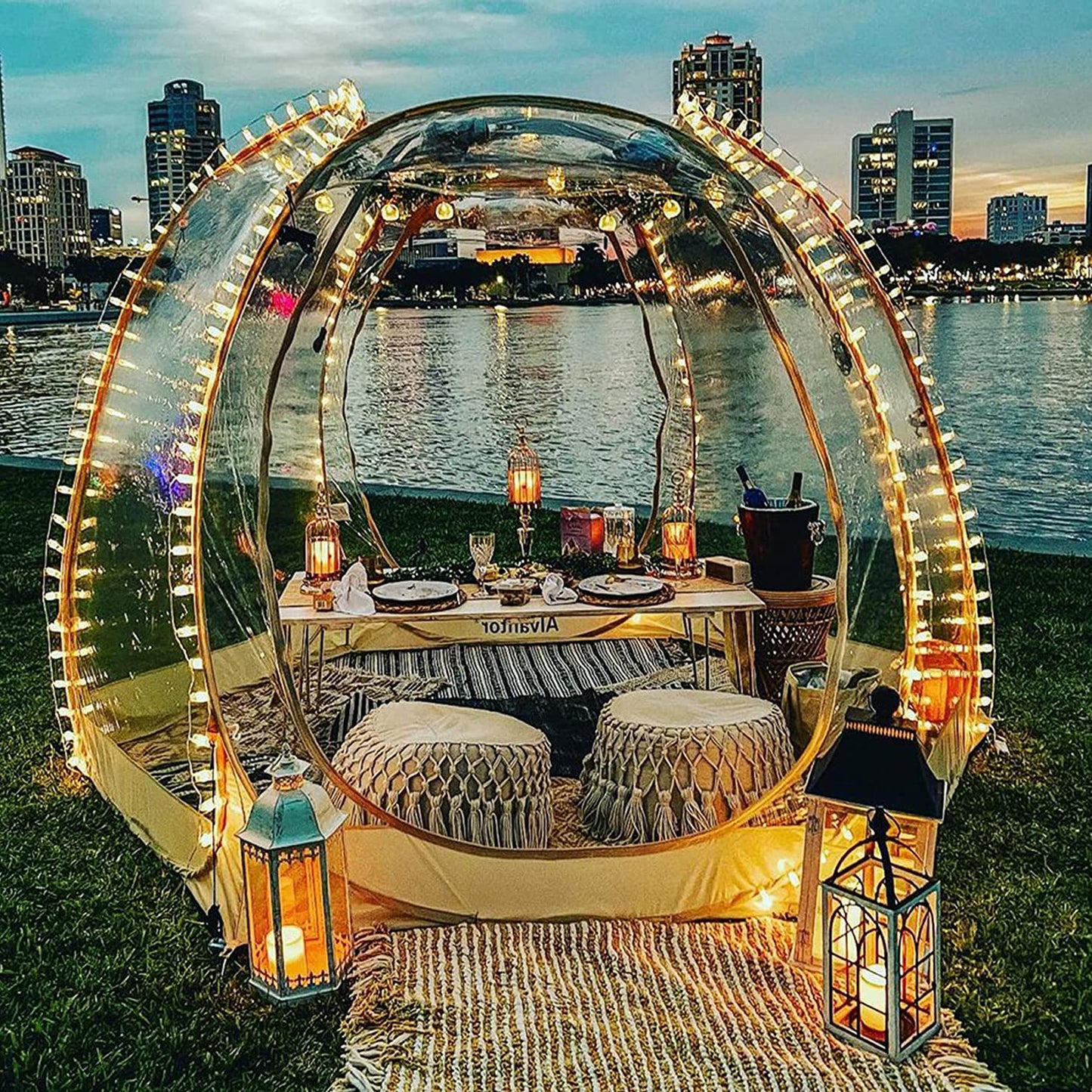 Bubble Tent Pop Up Gazebo, 8-10 Person Igloo Dome Garden Patio Canopy Shelter