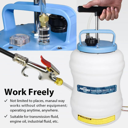 Patented 10L Automatic Transmission Fluid Pump ATF Refill System Dispenser Extractor with 21 Pcs ATF Filler Adapters&Refilling Funnel + Drainer and Refill Kit