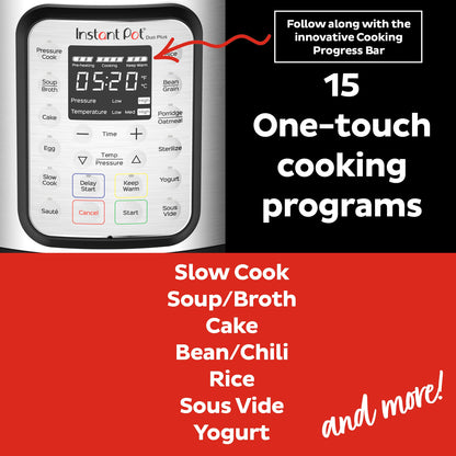 INSTANT POT Duo Plus 9-in-1 Electric Pressure Cooker, 3 Quart