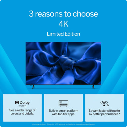 VIZIO 50′′ 4K LED HDR Smart TV with Dolby Vision, WiFi 6 & Built-in Apps – Model V4K50S-0809
