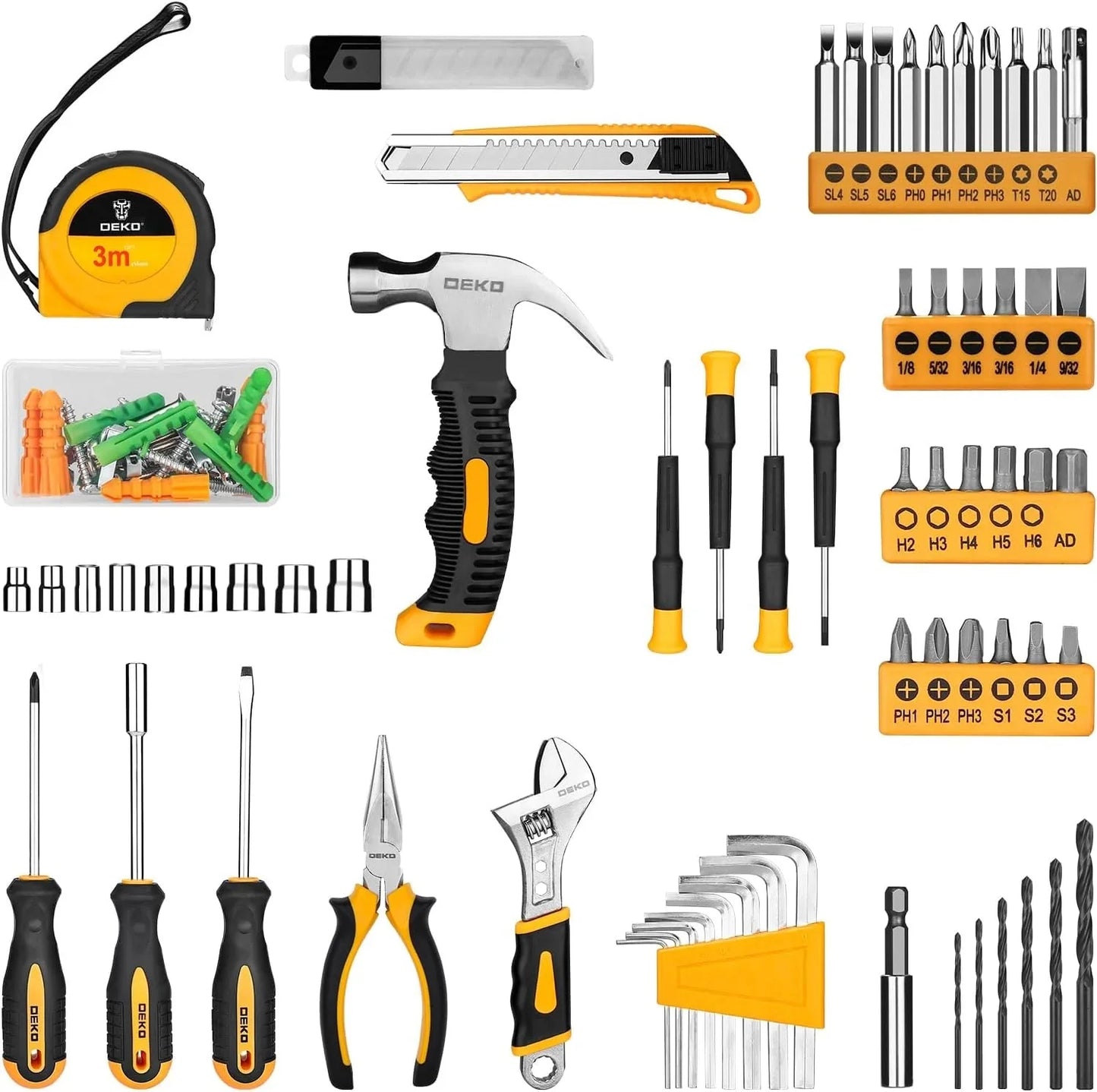 Tool SetTool Kit with 8V Cordless Drill,Tool Box with Drill,Hand Drill Set for Men & Women,Home Tool Kits for House Repair,Handyman,DIY 126 Piece
