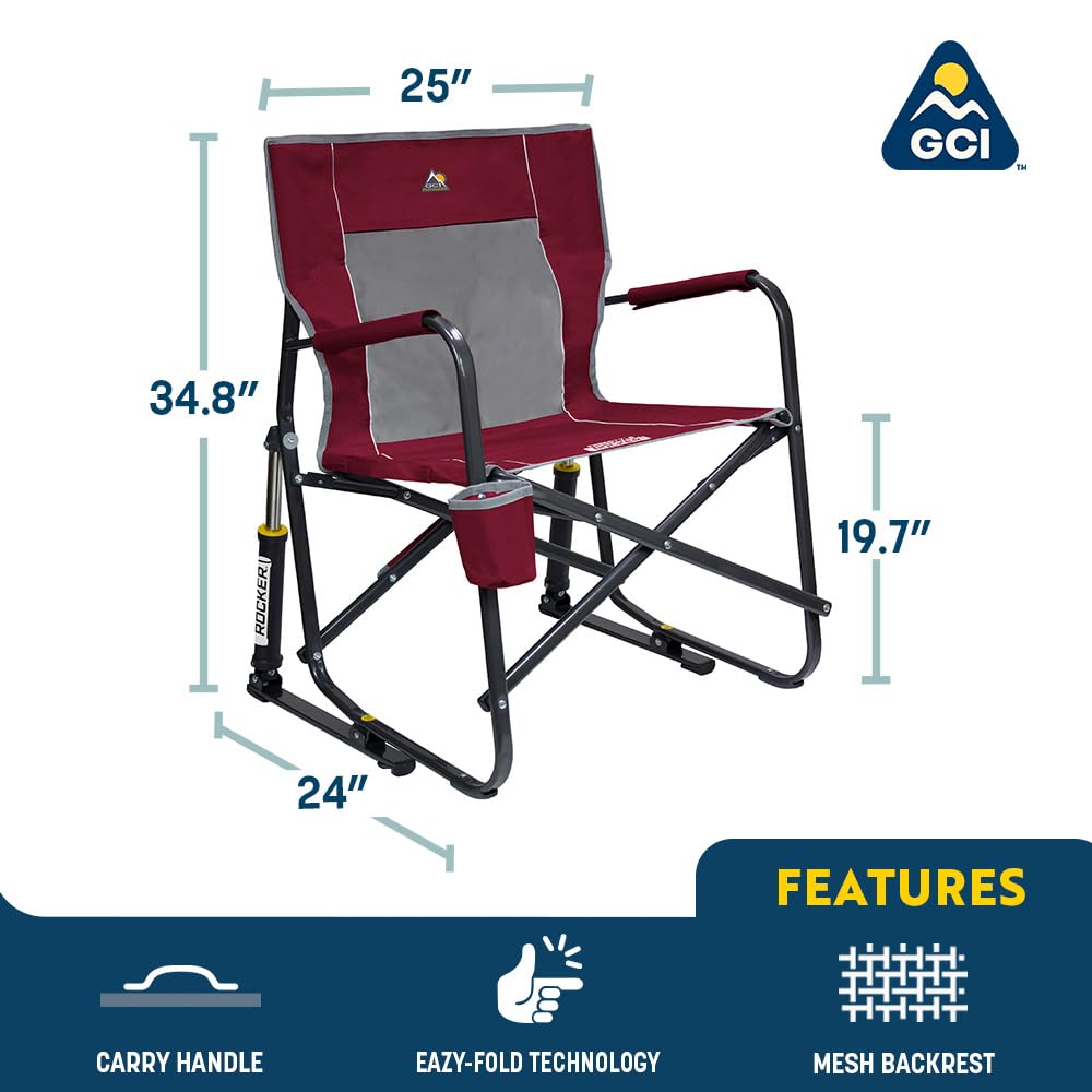 GCI OUTDOOR Freestyle Rocker Outdoor Rocking Chair with Cup Holder