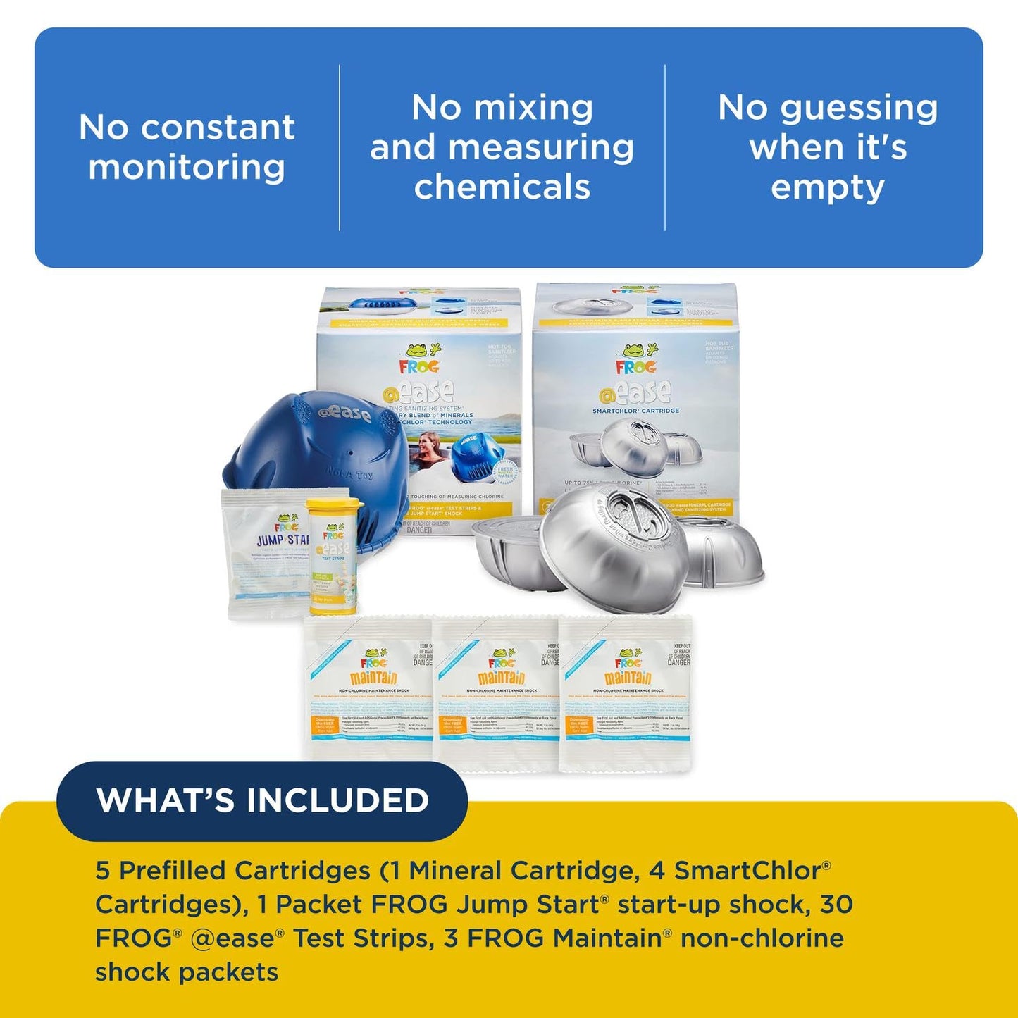 FROG @Ease Hot Tub Floating Sanitizer System - 4 Month Bundle