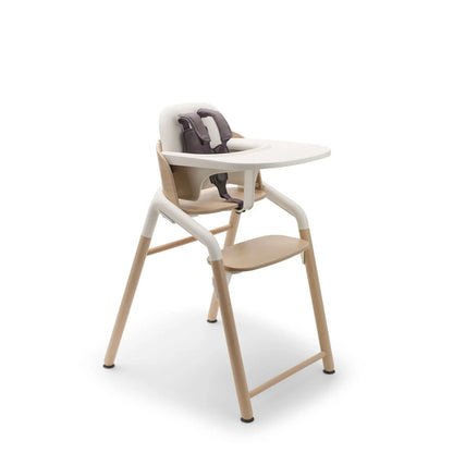 Wooden Baby High Chair, Adjustable in 1 Second, Easy to Clean, Safe and Ergonomic Highchair, Suitable from Birth in Combination with Newborn Set (Sold Separately), Black