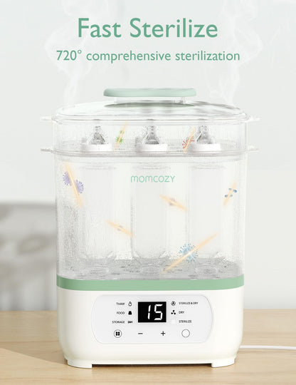 MOMCOZY Electric Steam Baby Bottle Sterilizer & Dryer