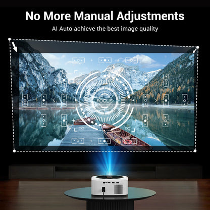 HAPPRUN 1500 ANSI Lumens Smart Outdoor Projector, 4K Resolution