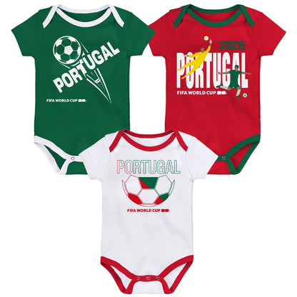 FIFA World Cup 2026™ Portugal Onesie 3 Pack - Infant