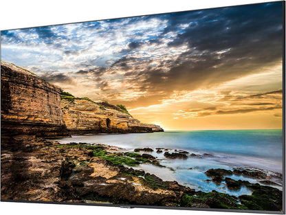 Business QE75T 75-inch 4K UHD 3840x2160 LED Commercial Signage Display, HDMI, USB, Speakers, 3-Yr Wrnty, 16/7 Operation, 300 nit (LH75QETEPGCXGO), Black