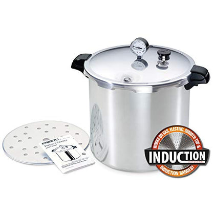 Presto 01784 23 Quart Induction Compatible Pressure Canner, Silver, Aluminum: Home & Kitchen
