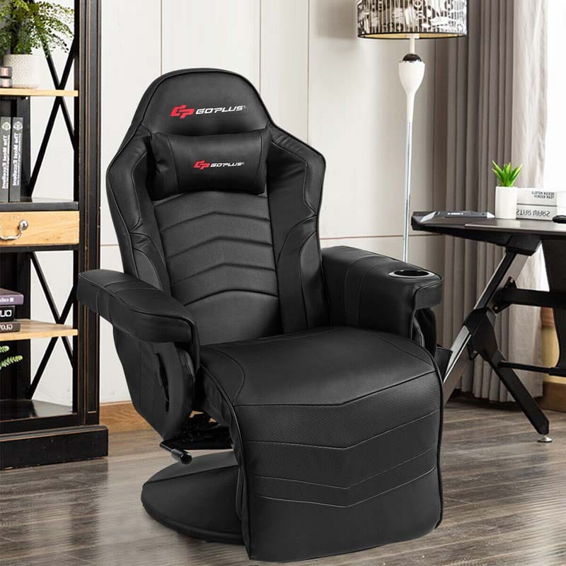 Pu Leather Massage Gaming Chair Ergonomic High Back Racing Style Gaming Recliner With Adjustable Backrest Amp Footrest Cup Holder Side Pouch - Comfortable And Ergonomic Design
