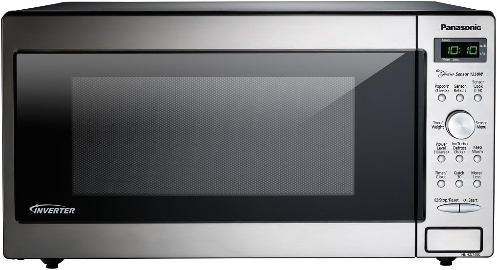 Panasonic Microwave Oven NN-SN966S Stainless Steel Countertop/Built-In with Inverter Technology and Genius Sensor, 2.2 Cubic Foot, 1250W